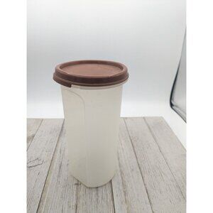 Vintage Tupperware Modular Mates Round Container Brown Lid 22oz